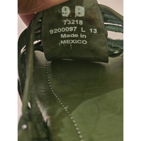 Frye Jacey Green Huarache Leather Sandals Women’s Size 9 - Picture 7 of 9